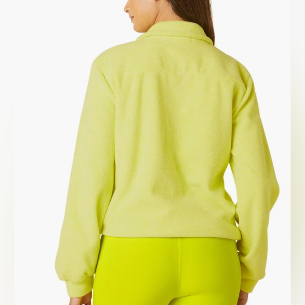 Beyond Yoga New Terrain Pullover in True Chartreuse Color Sweatshirt XS‎ Cozy - Picture 2 of 12